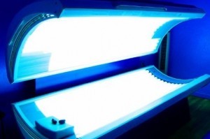 Tanning Salons have horizontal beds and stand up units.
